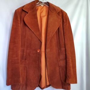 Cognac Brown Suede Jacket